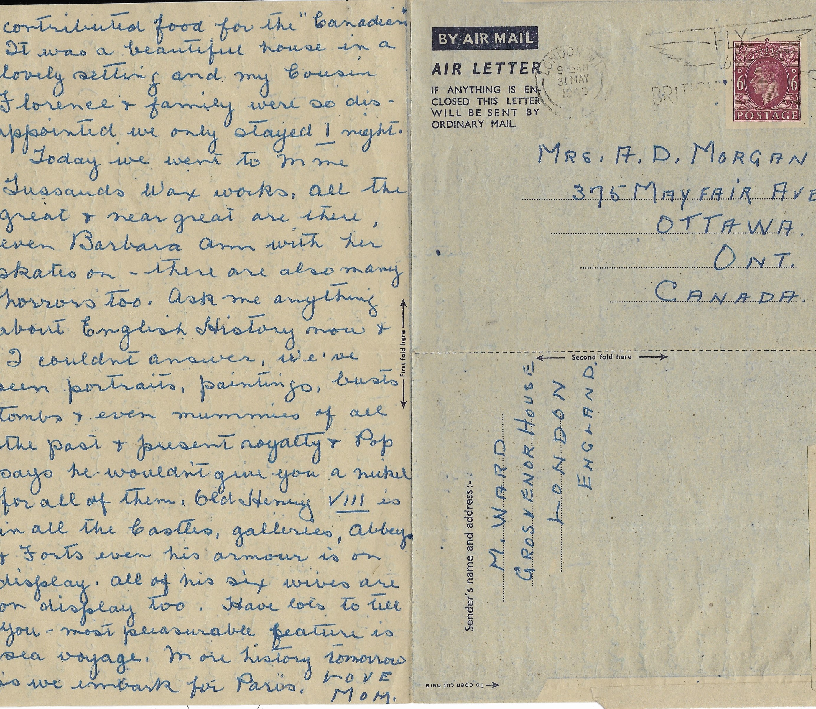Nana letter 1949