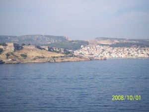 Coming into Mytilene, the capital.